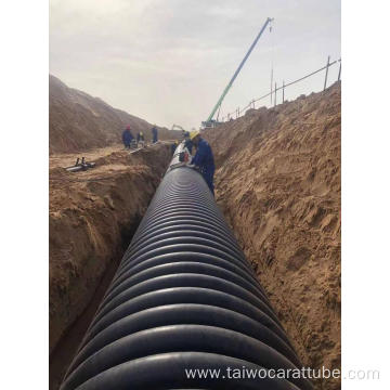 Large Diameter HDPE Corrugated Krah Pipe Carat Pipe